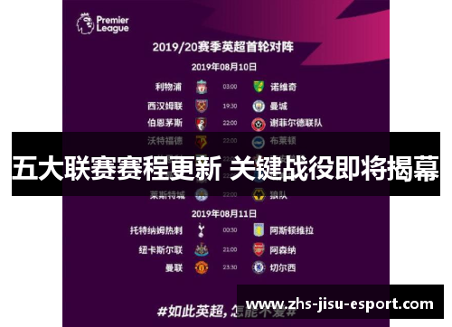 五大联赛赛程更新 关键战役即将揭幕